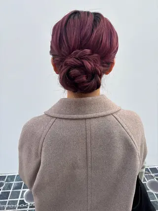 ミディアム ヘアアレンジ natsumi🍊 /ヘアセットのヘアスタイル