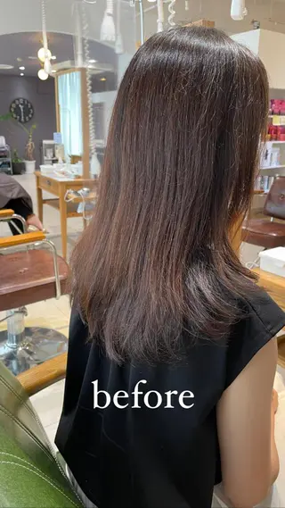 セミロング カラー パーマ 過去一の柔髪ヘア 🌿einshairのヘアスタイル