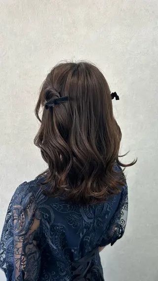 ミディアム ナチュラル🎀透明感 カラー/香香のヘアスタイル