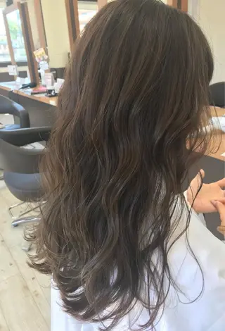 ロング カラー パーマ ヘアアレンジ メンズ キッズ ネイル マツエク・マツパ Lien 深井店のヘアスタイル
