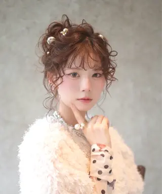 ロング カラー ヘアアレンジ ヘアアレンジ 表参道 💠Ayano💠のヘアスタイル