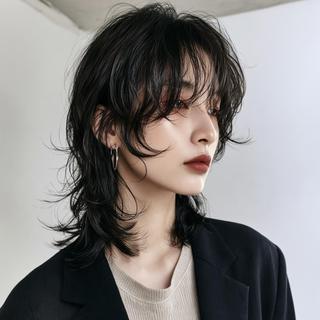 ミディアム カラー ブリーチ/デザイン ubu🥷🏻のヘアスタイル