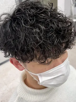 ショート 京都河原町 メンズパーマ助川龍哉のヘアスタイル
