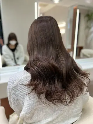 セミロング カラー 韓国レイヤー🇰🇷 韓国研修◎渋谷カイトのヘアスタイル