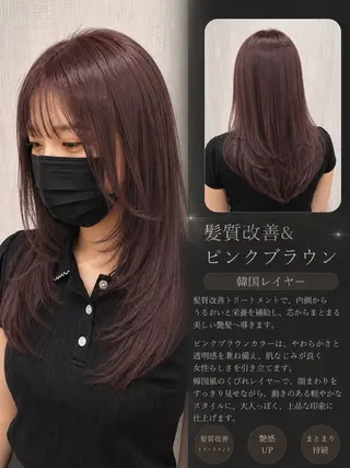 ロング 店長✨レイヤー✖️ 髪質改善✖️韓国ヘアのヘアスタイル