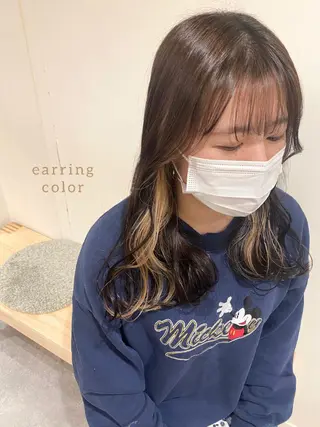 セミロング カラー ヘアアレンジ ボブ /ニュアンス/ satomi🧸💖のヘアスタイル