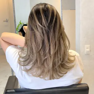 ミディアム カラー ヘアアレンジ アンドウ ユウ/ レイヤーカット/韓国のヘアスタイル