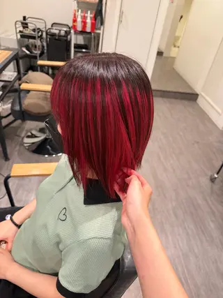 ミディアム カラー Karin／ レイヤーブリーチ🥀のヘアスタイル