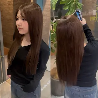カラー 🐈‍⬛JUMI /透明感カラー/🩶のヘアスタイル