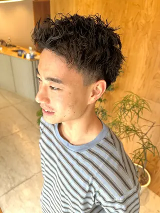 ショート パーマ メンズ 🔥メンズ特化 /パーマ&カット🌀のヘアスタイル
