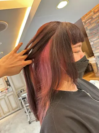 セミロング カラー デザインカラー🎨 下北沢 / 磯部のヘアスタイル