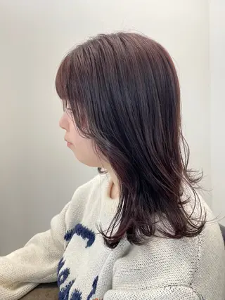 ミディアム カラー 末石 智のヘアスタイル