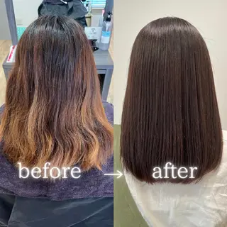 ミディアム カラー 大木 優香のヘアスタイル