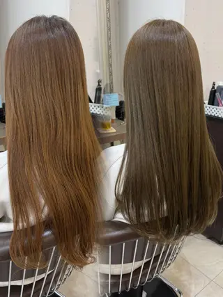 ロング 柔らか透明感カラー ｜ほんのりレイヤー｜のヘアスタイル