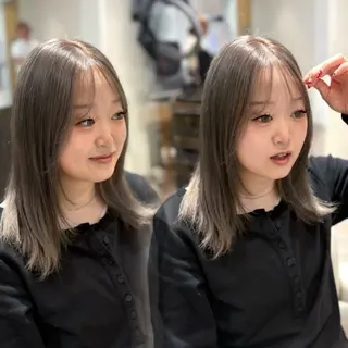 セミロング カラー Kurumi 🩰カットモデル募集のヘアスタイル
