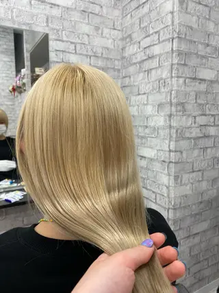 セミロング カラー パーマ ヘアアレンジ メンズ キッズ ネイル マツエク・マツパ アイブロウ 🎀ハイトーンNo .1🩵NaGiSaのヘアスタイル