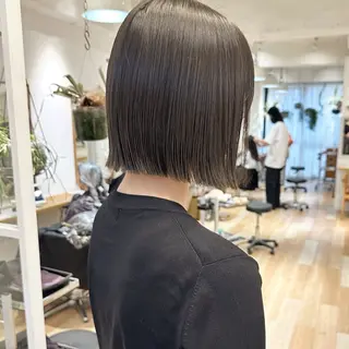 ショート カラー 縮毛/透明感カラー Mariamu🫧のヘアスタイル