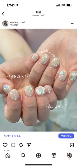 ネイル nailist mana𖤐´-のネイルデザイン