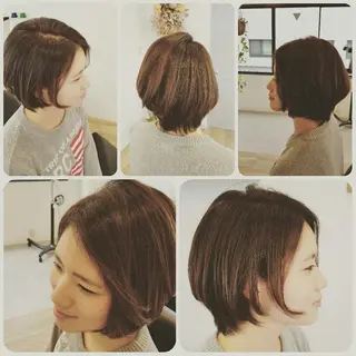 ショート パーマ カラー spa hair ark 富井直美のヘアスタイル