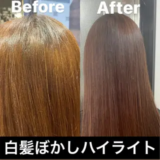 セミロング カラー ショート/脱白髪染め ☆宇﨑悠実のヘアスタイル