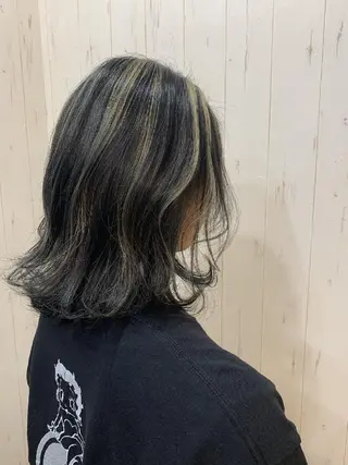 ミディアム カラー ヘアカラー&縮毛矯正 STAR☆RIVERのヘアスタイル