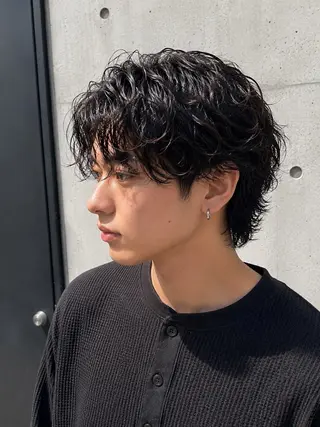 パーマ メンズ 宇梶 千愛のヘアスタイル
