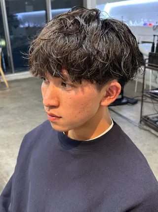 パーマ メンズ fifth/原宿/ カットモデル/カズのヘアスタイル