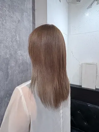 カラー ワンカラー 髪質改善 ブリーチ 武田さくらのヘアスタイル
