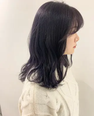 ミディアム カラー ヘアアレンジ 憧れの艶ハイトーンへ 🌙サイダサキのヘアスタイル
