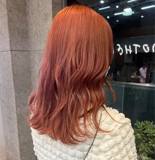 セミロング カラー 柔め透明感血色カラー 暖色/レイヤー/ゆいのヘアスタイル