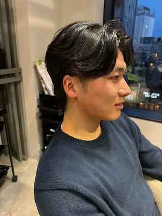 ミディアム パーマ メンズ 似合う髪型見つけます AYAKAのヘアスタイル
