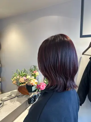 ミディアム カラー 吉永 美里のヘアスタイル
