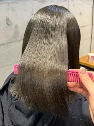 ミディアム 髪質改善 永田零亜のヘアスタイル