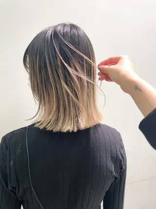 ミディアム カラー 🫧ハイトーン✨格安 より質💐マンツーマのヘアスタイル
