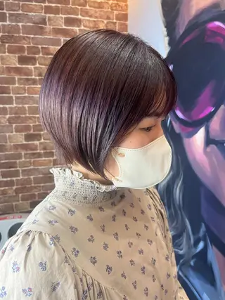 ショート カラー パーマ ヘアアレンジ メンズ キッズ ネイル マツエク・マツパ アイブロウ 久木原 ゆりのヘアスタイル