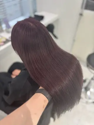ロング カラー 流行りの透明感カラー ×縮毛矯正🤍ユウのヘアスタイル