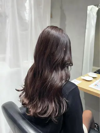 ロング カラー 福本 梓のヘアスタイル