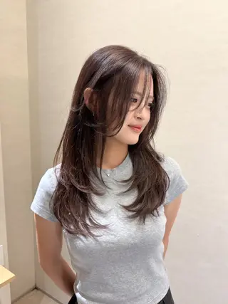 ロング カラー 透明感カラー 赤み消し/ 大村勇人のヘアスタイル