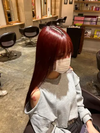 ロング カラー レイヤーカット/ 縮毛矯正🇰🇷早坂のヘアスタイル