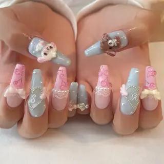 ネイル 💎🐰 saki. m 🐰💎のネイルデザイン