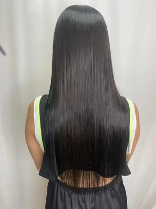 ロング カラー パーマ 髪質改善/縮毛矯正 /レイヤーカット岡部のヘアスタイル