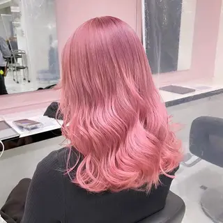 セミロング カラー ヘアアレンジ 💕上野美容師☁ ブリーチ💖サワのヘアスタイル