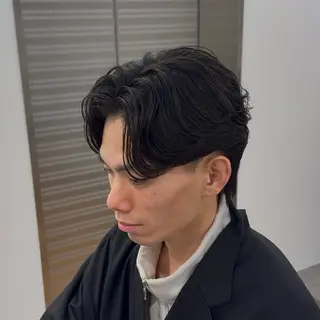 ミディアム パーマ メンズ 【メンズ特化美容師】 大河内 名駅のヘアスタイル