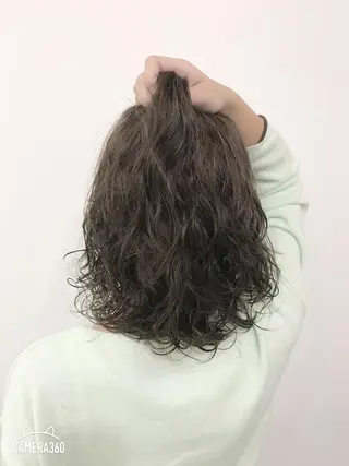 ミディアム カラー パーマ ショート特化 💐川崎希💐のヘアスタイル