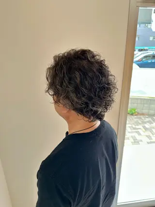 ミディアム パーマ メンズ 🔥メンズ特化 /パーマ&カット🌀のヘアスタイル