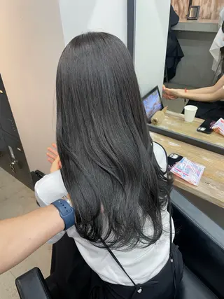 ロング カラー 新宿/韓国ヘア/ 髪質改善ストレートのヘアスタイル