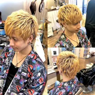 ショート パーマ カラー ヘアアレンジ メンズ 💜髪の救世主💜 MASAのヘアスタイル