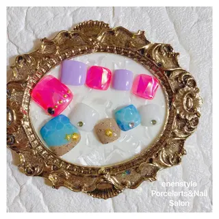 ミディアム ネイル 🐾enen style 🐾のネイルデザイン