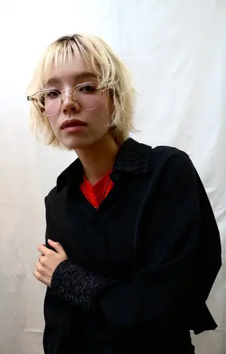 ショート カラー ハイトーン/メンズ 水野翔太のヘアスタイル