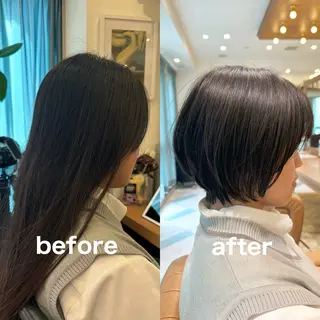 ショート 縮毛矯正/レイヤー taiga🧡のヘアスタイル